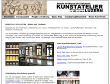 Tablet Screenshot of kunstatelier-luzern.ch